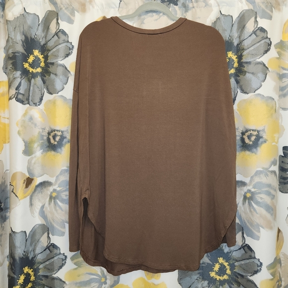 Fantastic Fawn brown long sleeve tunic top, size small - Picture 5 of 7